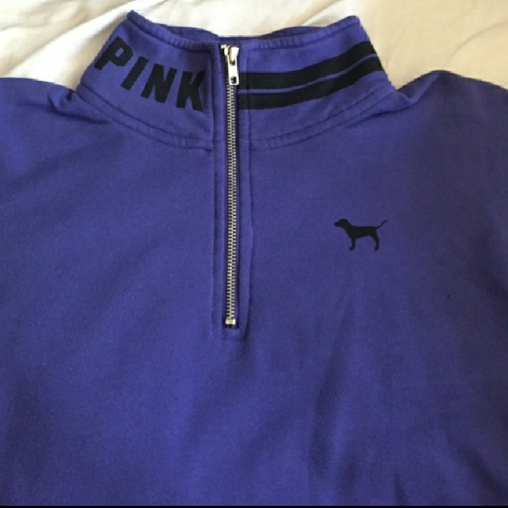 PINK quarter zip pull over sweatshirt